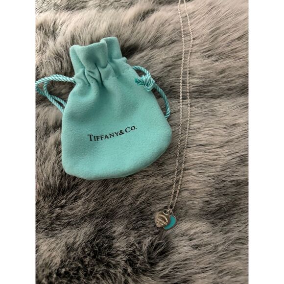 Tiffany and Co. Return to Tiffany Mini Blue Enamel Necklace - Picture 4 of 5